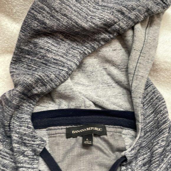 Banana Republic navy white hoodie size Large - Picture 4 of 4